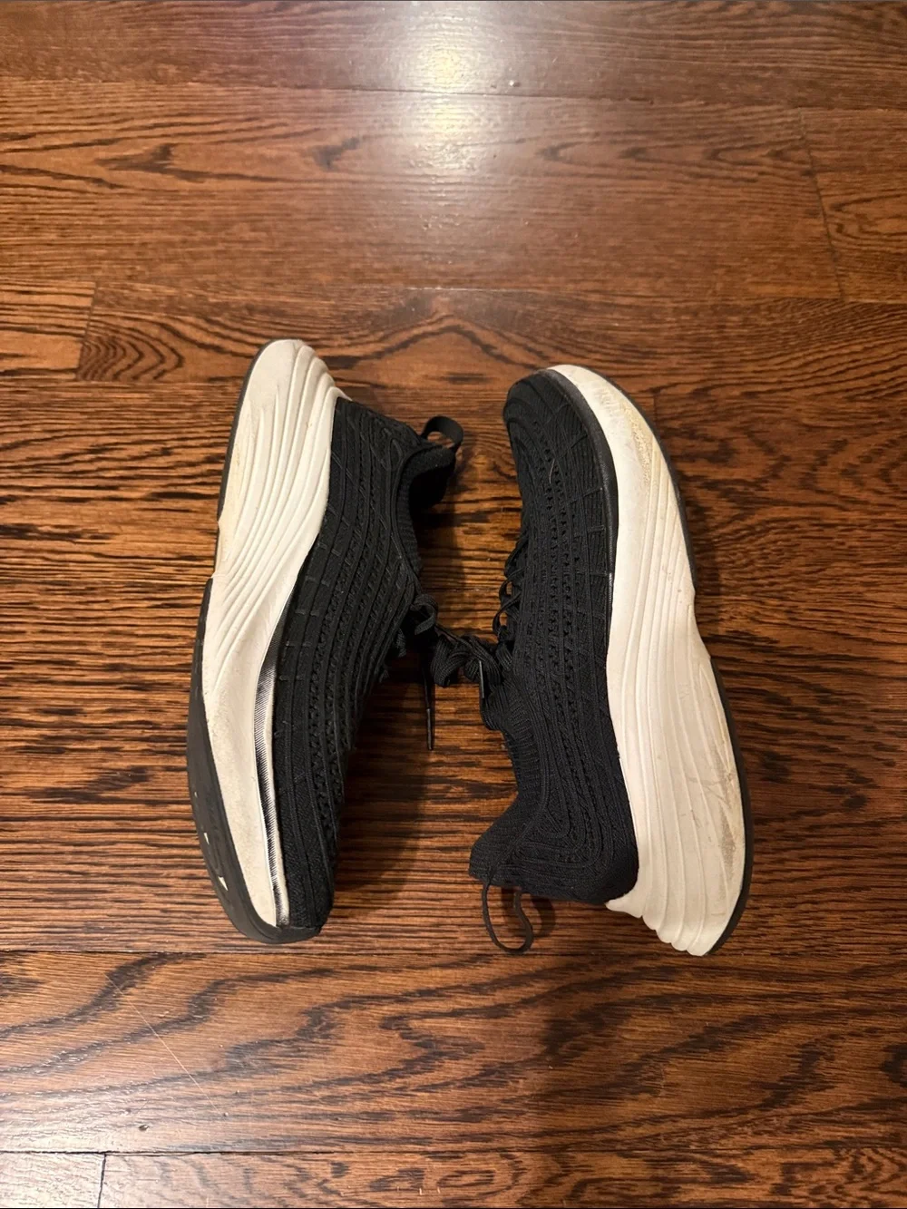 APL Black Knit Athletic Sneakers with White Sole